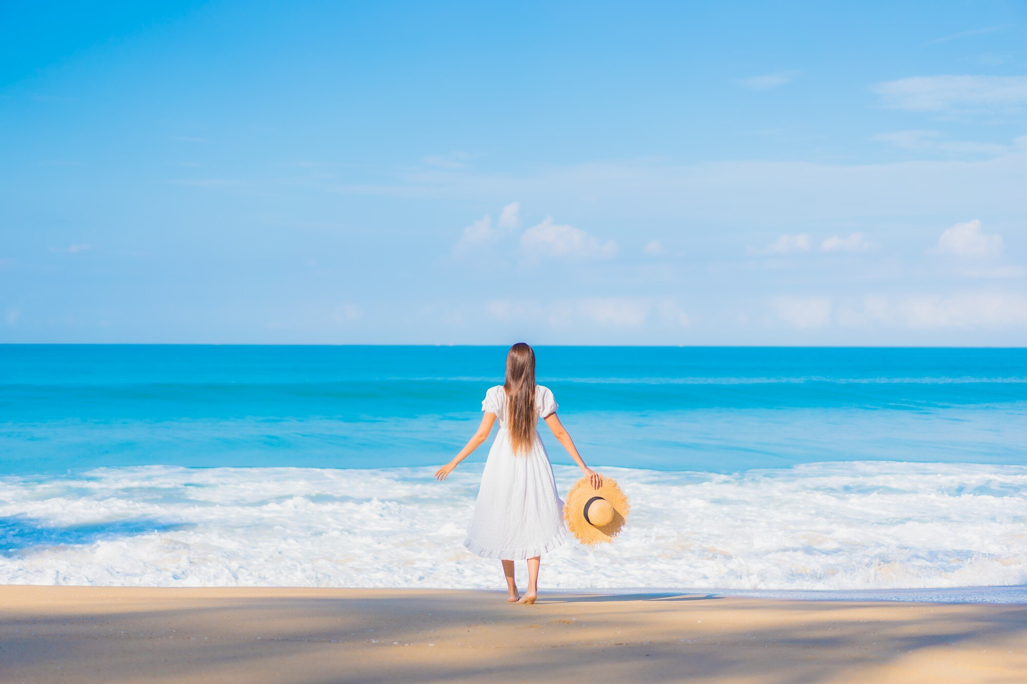 Person at a beach resort